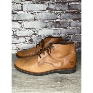 Timberland Lafayette Park Brown Leather Chukka Lace Up Boots Men Sz 12M US/46EU